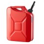 VEVOR Metal Fuel Container, 20 L, Fuel Jerry Can with Spout and Comfort Handle, 6 L/min Max Flow Rate, Leakproof & Corrosion-resistant Metal Gas Tank Most Cars Motorcycle ATV UTV, Red