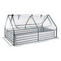 VEVOR Raised Garden Bed with Cover, 1800 x 900 x 300 mm, Rectangular Galvanized Metal Planter Box Outdoor, with PE Greenhouse Cover & Gloves, Rustproof Alu-Zinc, for Growing Flowers Vegetables, Silver