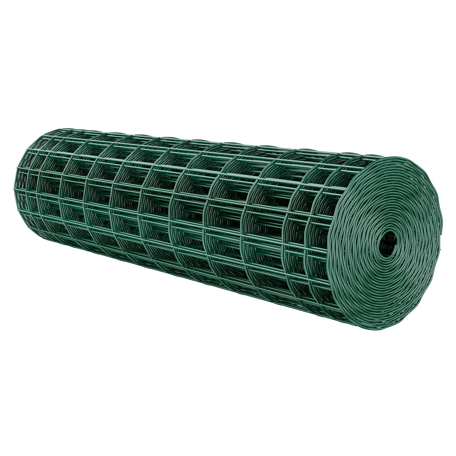 Ogrodzenie ogrodowe VEVOR, 1 x 25 m, rozmiar oczek 5,08 x 10,16 cm, φ2,1 mm, ocynkowany drut stalowy, ogrodzenie dla zwierząt gospodarskich odpowiednie dla bydła, świń i owiec, ogrodzenie pastwiskowe pokryte winylem do wybiegów dla zwierząt, klatek, zielone