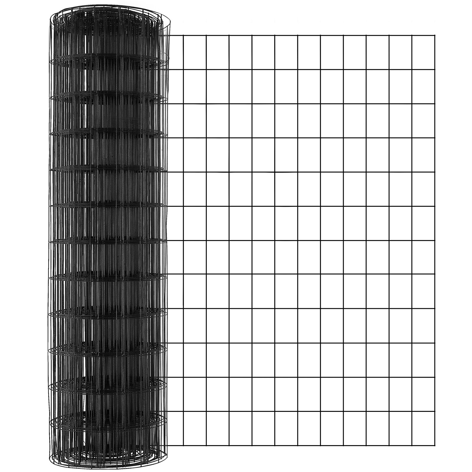 VEVOR Aviary Wire 91 x 1524 cm, Garden Fence, 1.52 mm Mesh Fence Roll, Vinyl Coated Wire Fence for Chicken Coop Barriers, Rabbit and Snake Fences, Poultry Enclosures