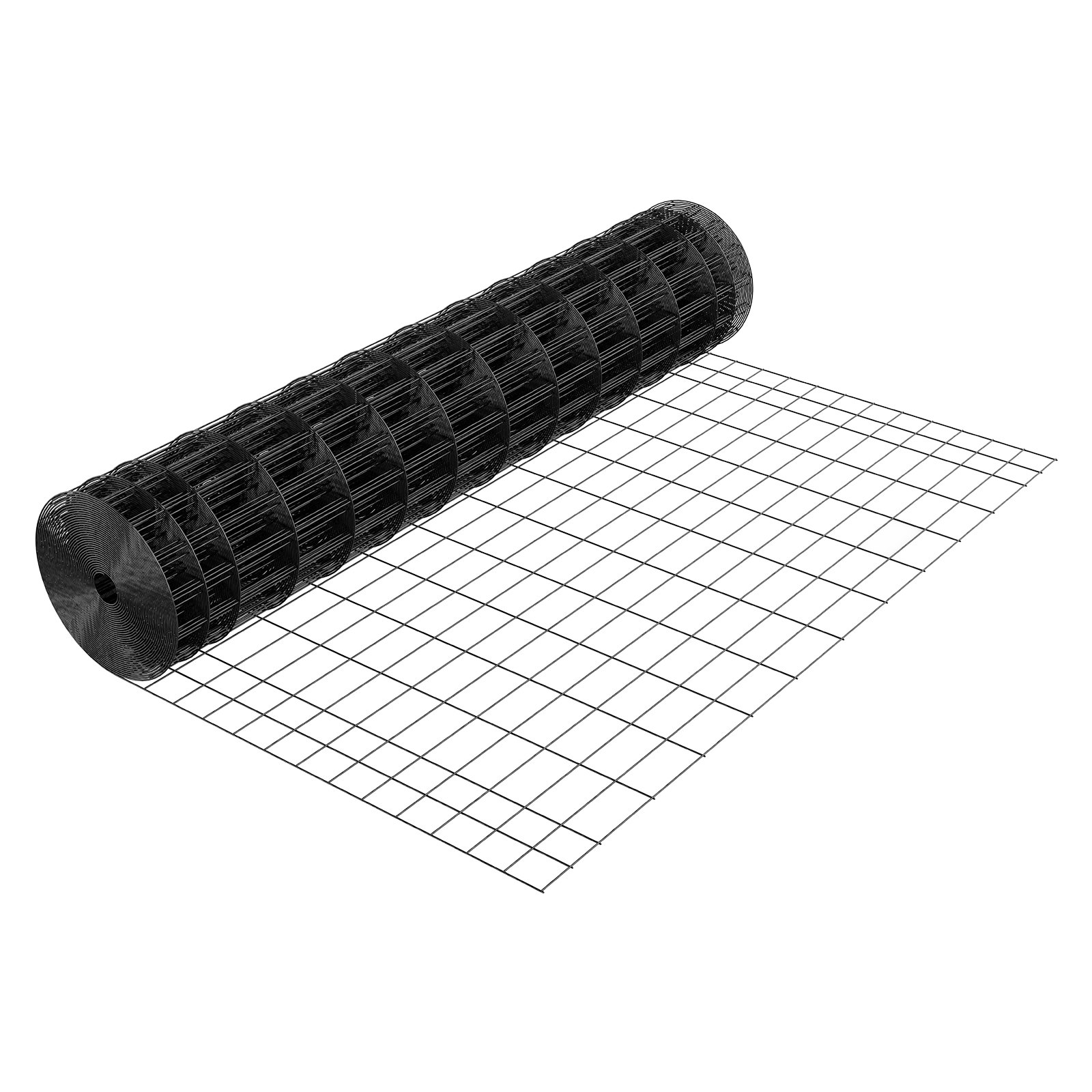 Ogrodzenie ogrodowe VEVOR, 122 cm x 15,2 m, rozmiar oczek 5,08 x 10,16 cm, φ2,25 mm, ocynkowane ogrodzenie z drutu stalowego dla bydła, świń i owiec, ogrodzenie dla zwierząt hodowlanych pokryte winylem, do wybiegów dla zwierząt, drut klatkowy