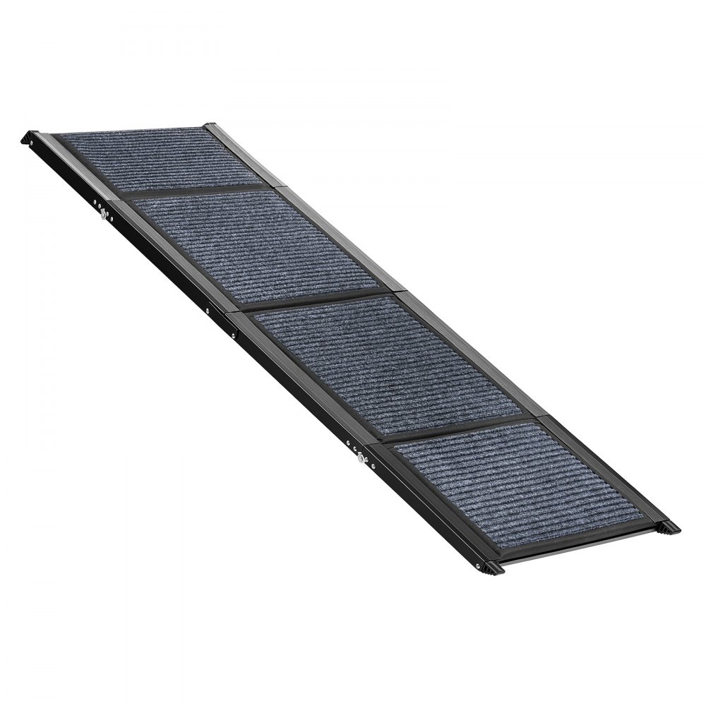 Rampa dla psa VEVOR, 160 x 43,2 cm, składana rampa samochodowa dla psów średnich i dużych psów do 113 kg, schody dla psa z antypoślizgową powierzchnią z filcu, przenośna pomoc w wejściu do SUV-ów i ciężarówek