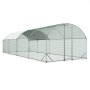 VEVOR Large Metal Chicken Coop, 2.7 x 7.6 x 2 m, Walk-in Chicken Run House with Waterproof Cover & Sturdy Frame, Dome Roof Poultry Cage Duck Pen for Rabbit Hen Goose Duck Outdoor Backyard Farm Use