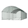VEVOR Large Metal Chicken Coop, 2.7 x 7.6 x 2 m, Walk-in Chicken Run House with Waterproof Cover & Sturdy Frame, Dome Roof Poultry Cage Duck Pen for Rabbit Hen Goose Duck Outdoor Backyard Farm Use