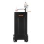 VEVOR 113.6L Fuel Gas Caddy, Carbon Steel, Portable Fuel Transfer Storage Tank with Manual Pump and 2 Wheels, Gasoline Diesel Can Container, for Cars, Lawn Mowers, ATVs, Boats, Motorcycles, Black