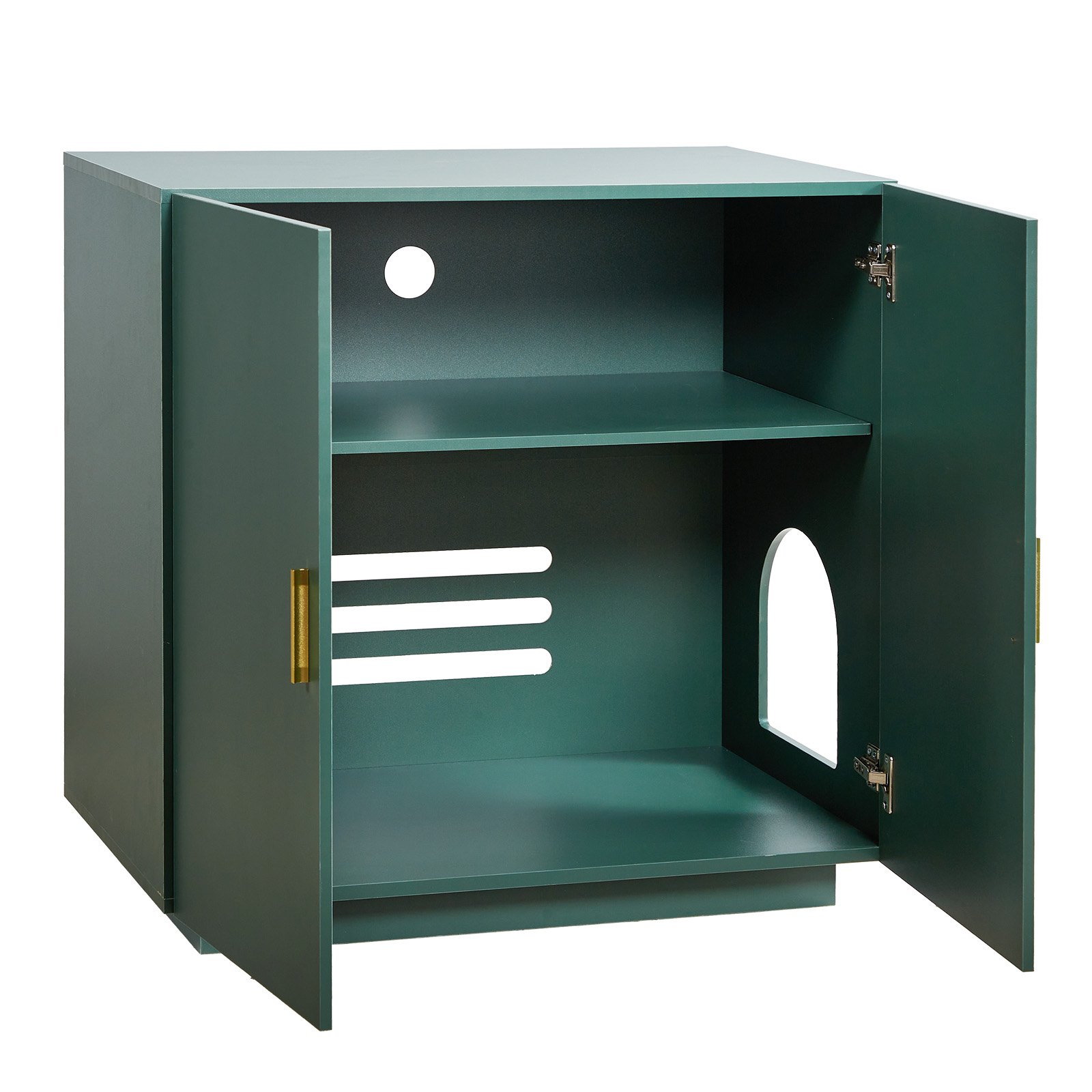 Szafka na kuwetę dla kota VEVOR, 800x500x790 mm, drewniana komoda dla kota z otworami wentylacyjnymi, mebel do domku dla kota z podwójnymi drzwiami, stolik boczny, pasuje do większości kuwet dla kotów