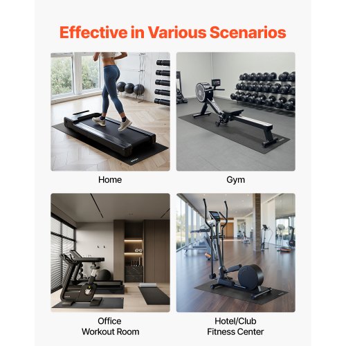 VEVOR Mata ochronna podłogowa do sprzętu sportowego Mata do bieżni Sprzęt fitness 60x130cm