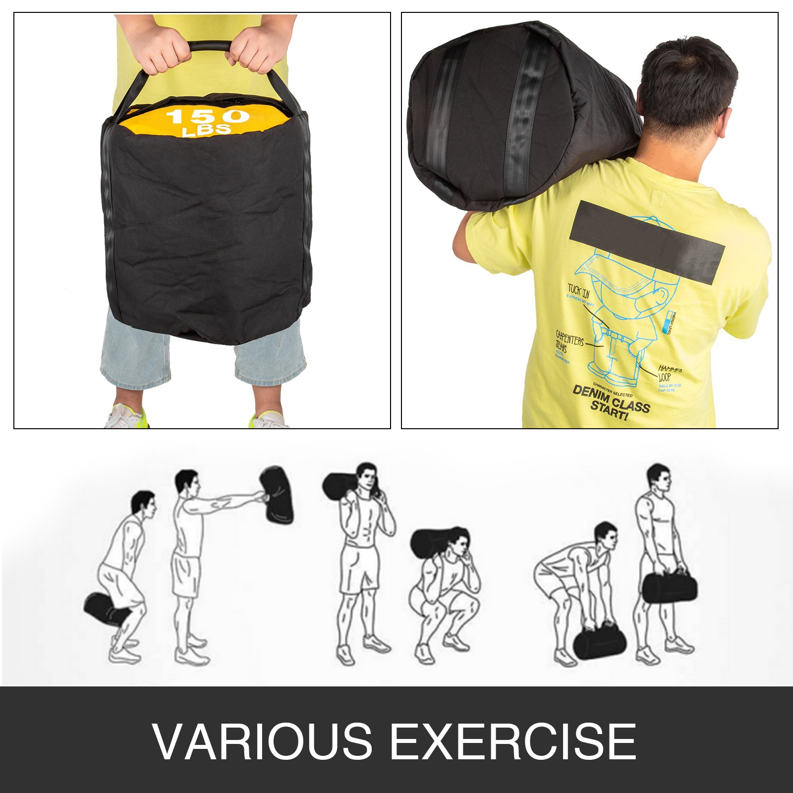 Pokrowiec na worki z piaskiem Fitness Sandbag Weight Bag 68kg/150LBS Trening do sportów siłowych