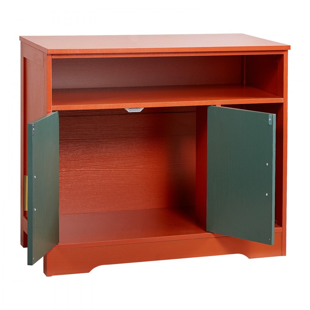 VEVOR Szafka na kuwetę dla kota 792x430x710 mm, szafka na kuwetę z półką i miejscem do przechowywania, nowoczesny styl, drewniana, domowa, pasuje do większości kuwet dla kotów, czerwona i zielona