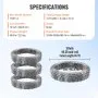 VEVOR NATO Wire 45 m (3 rolls x 15 m) Barbed Wire Double Spiral Barrier Wire Barbed Wire Fence (0.51 mm) sharp blades and (approx. 4 mm) thick core wires Mesh wire for exceptional spiral protection