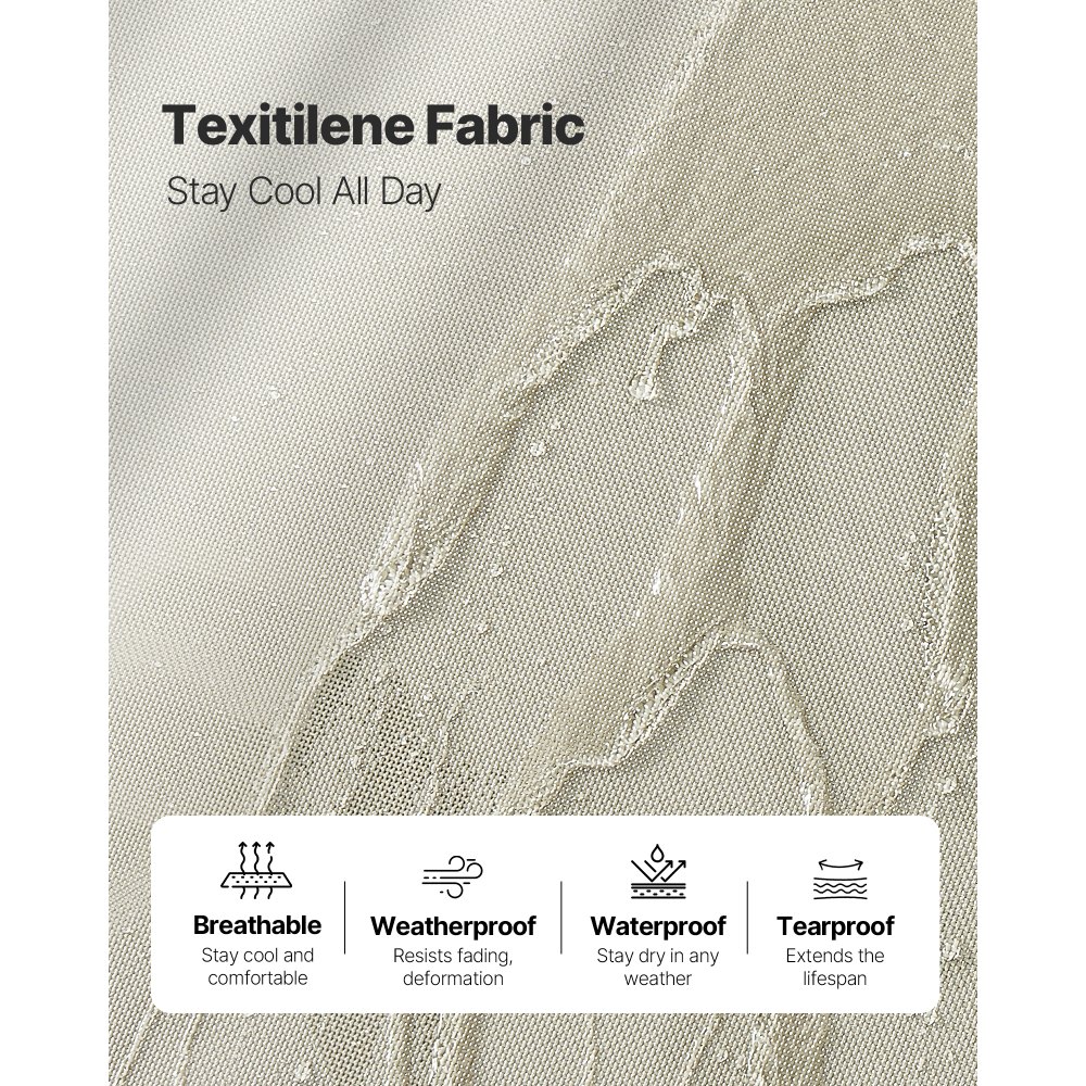 VEVOR Outdoor Chaise Lounge Chair Set of 2, 181 kg Weight Capacity, Foldable Sun Tanning Chair, 5 Adjustable Positions, Easy Assembly, Aluminum Pool Recliner Lounge Chairs, for Beach Yard Patio