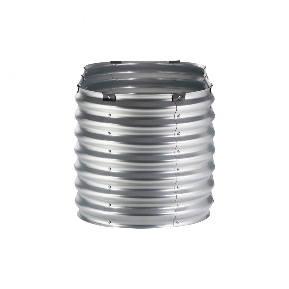 VEVOR Metalowa podniesiona donica, 1200x575x560mm Duża ocynkowana donica ogrodowa, otwarta donica do uprawy warzyw, kwiatów, ziół i sukulentów, srebrna
