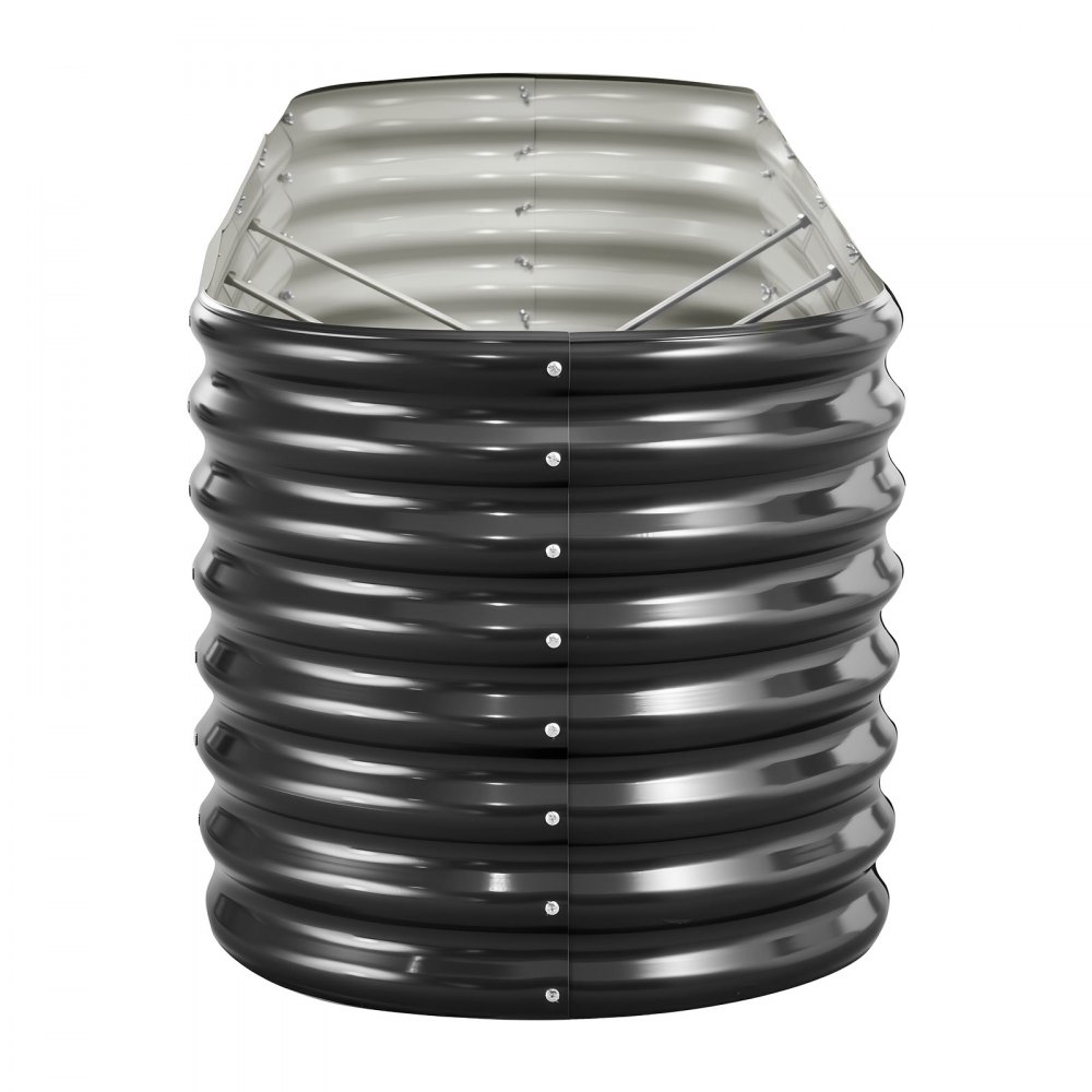 VEVOR Podwyższona grządka ogrodowa, metalowa, 2400x600x600 mm, grządka do sadzenia, grządka warzywna, donica z otwartym dnem i zaokrąglonymi krawędziami, grządka kwiatowa, grządka ziołowa, idealna do warzyw, kwiatów, ziół i sukulentów