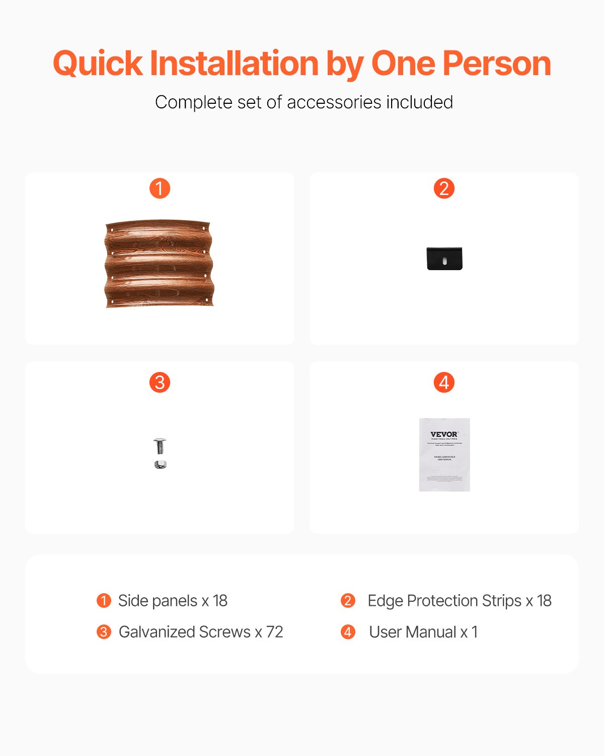 Metalowa podniesiona grządka VEVOR, 590 x 265 mm, zestaw 3 szt., ocynkowana donica, otwarte dno, ogród warzywny, grządka do uprawy warzyw, kwiatów, ziół i sukulentów, głębokie usłojenie drewna