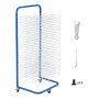 VEVOR Art Drying Rack with 25 Removable Shelves (423 x 317 mm) Paint Drying Rack with Lockable Wheels, Carbon Steel Painting Drying Rack for Artwork in Classrooms