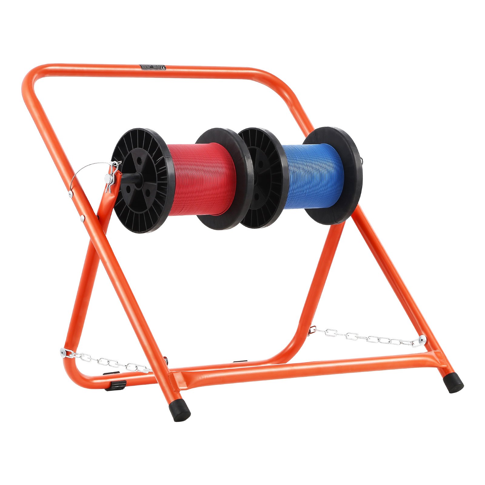 VEVOR Uchwyt na szpule drutu, rama stalowa, składany podajnik kabli, udźwig 45 kg, przenośny podajnik drutu do przechowywania szpul o średnicy 50 cm w różnych warunkach