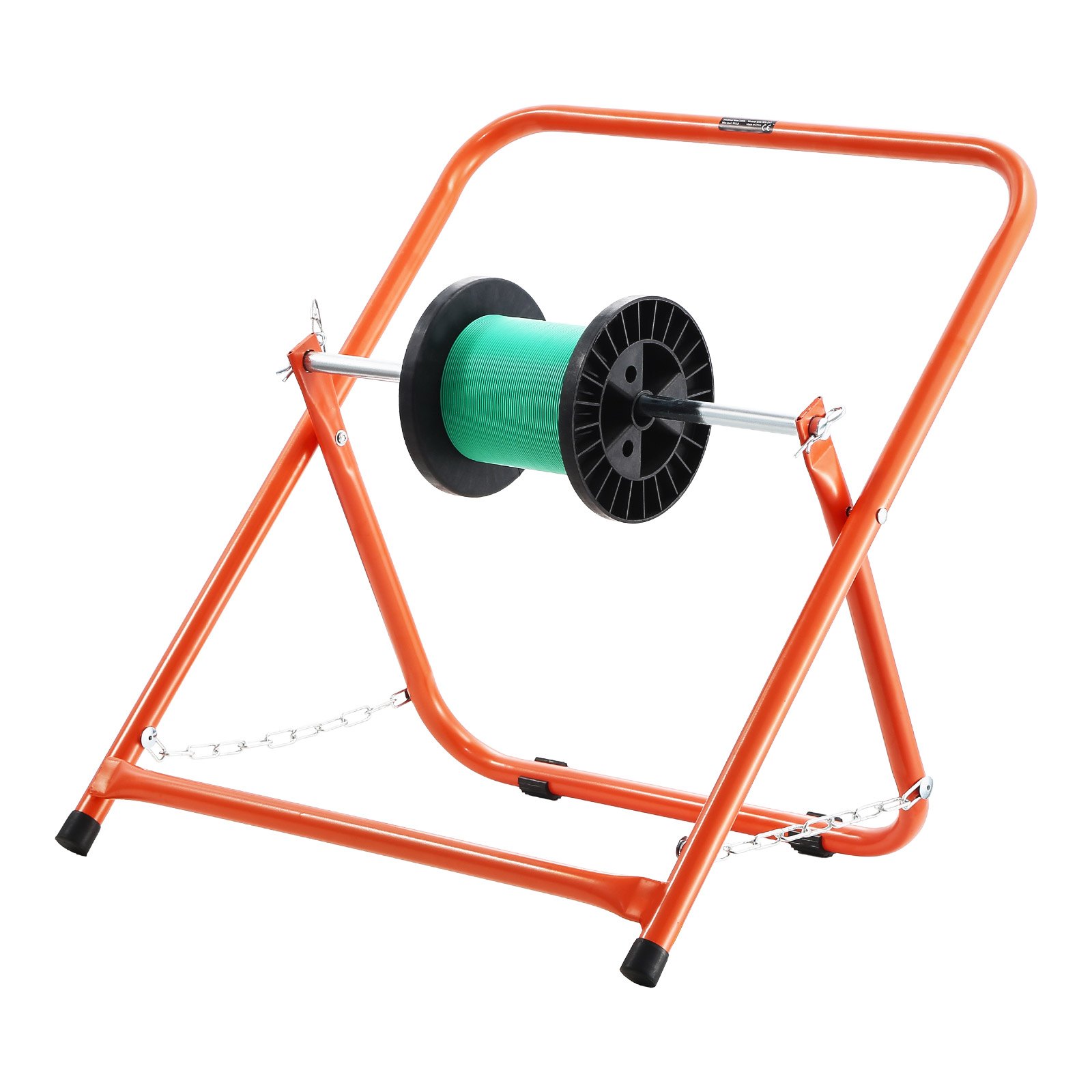 VEVOR Uchwyt na szpule drutu, rama stalowa, składany podajnik kabli, udźwig 45 kg, przenośny podajnik drutu do przechowywania szpul o średnicy 50 cm w różnych warunkach