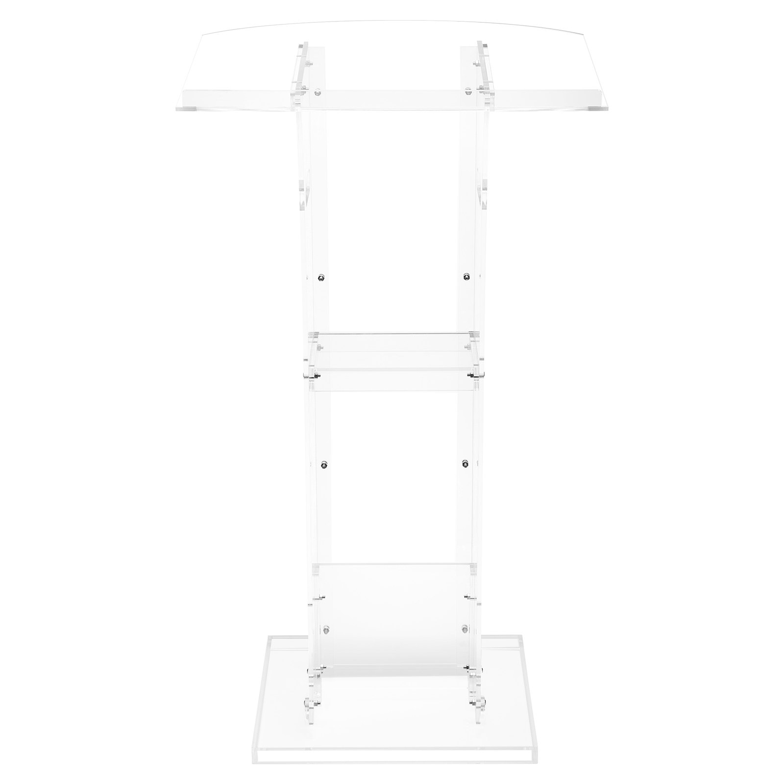 Podstawka pod laptopa VEVOR (109 cm) wykonana z akrylu, przenośna podstawka pod laptopa z szeroką powierzchnią do czytania, miejscem do przechowywania i blokadą książek, stojąca na podłodze, do sal lekcyjnych, wesel, konferencji
