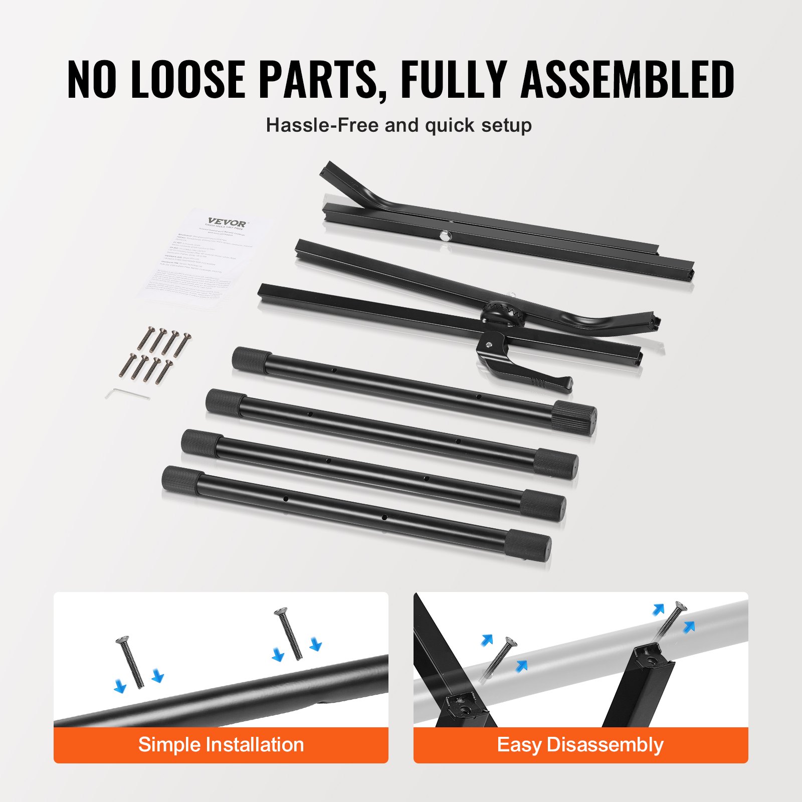 Statyw pod wzmacniacz gitarowy VEVOR, udźwig 176 funtów/79,83 kg, statyw pod wzmacniacz gitarowy lub kolumnę głośnikową z regulowaną wysokością 5-20 cali/125-505 mm, fabrycznie zamontowane śruby imbusowe M6*40, pasuje do większości wzmacniaczy combo