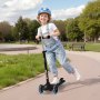 Hulajnoga VEVOR (3 koła) dla dzieci w wieku od 3 lat, hulajnoga miejska dla dzieci ze świecącymi kołami, regulowaną wysokością kierownicy, antypoślizgową platformą i lekką aluminiową ramą, hulajnoga dla dzieci do 75 kg, czarna