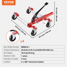 VEVOR Wheel Cart Vehicle Positioning Tire Lift Podnośnik samochodowy 680kg Wózek samochodowy