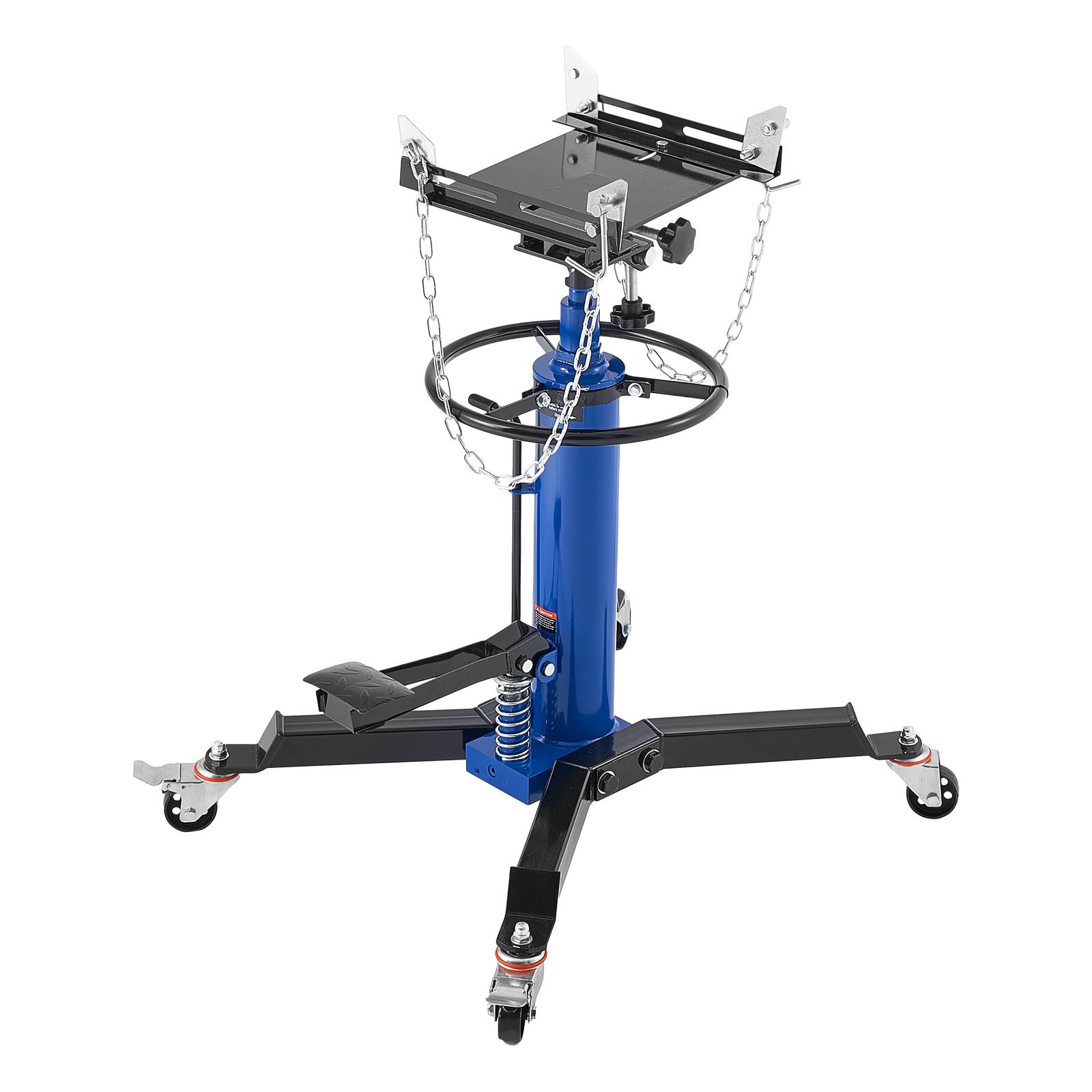 VEVOR Hydraulic Transmission Jack, 1660 lbs / 0.75 Ton Lifting Capacity Telescoping Transmission Jack with Foot Pedal, 360° Swivel Wheel, 88-176 cm High Lifting Height, Lift Hoist for Garage/Shop