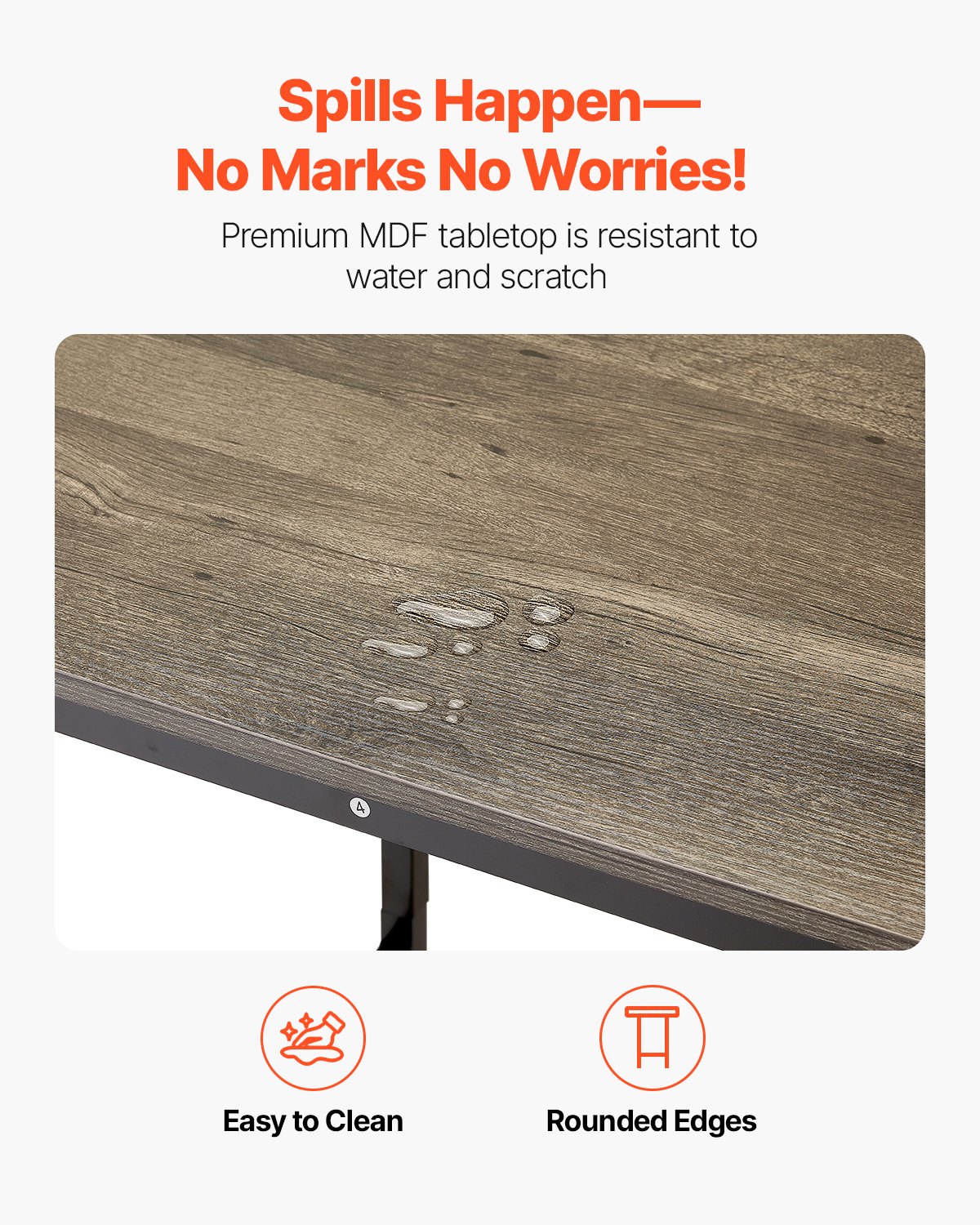 Stół barowy VEVOR, stół bistro, stół pubowy z metalową ramą, mały stół kuchenny, stół jadalny (610 x 610 x 914 mm), stół wystawowy na przyjęcia w salonie, pubie, jadalni, kawiarni, rustykalny brąz i czerń