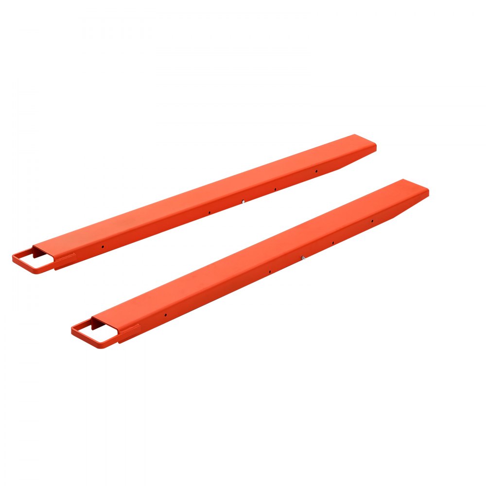 VEVOR 1 para przedłużek wideł 1820x140 mm, przedłużki wideł 2086,5 kg, widły do ​​wózków widłowych do transportu w magazynach, na placach budowy, w dokach i w rolnictwie, w konstrukcjach stalowych, z mechanizmem blokującym śrubę, kolor pomarańczowy
