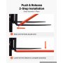 VEVOR 1 para przedłużek wideł 1820x140 mm, przedłużki wideł 2086,5 kg, widły do ​​wózków widłowych do transportu w magazynach, na placach budowy, w dokach i w rolnictwie, w konstrukcjach stalowych, z mechanizmem blokującym śrubę, kolor pomarańczowy
