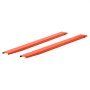 VEVOR Forklift Extensions 2440 x 140 mm, Retaining Loop and Bottom Lock, for Forklifts and Forklift Trucks, Heavy-Duty Industrial Pallet Fork Attachments, Extended Load Handling, Orange, 1 Pair