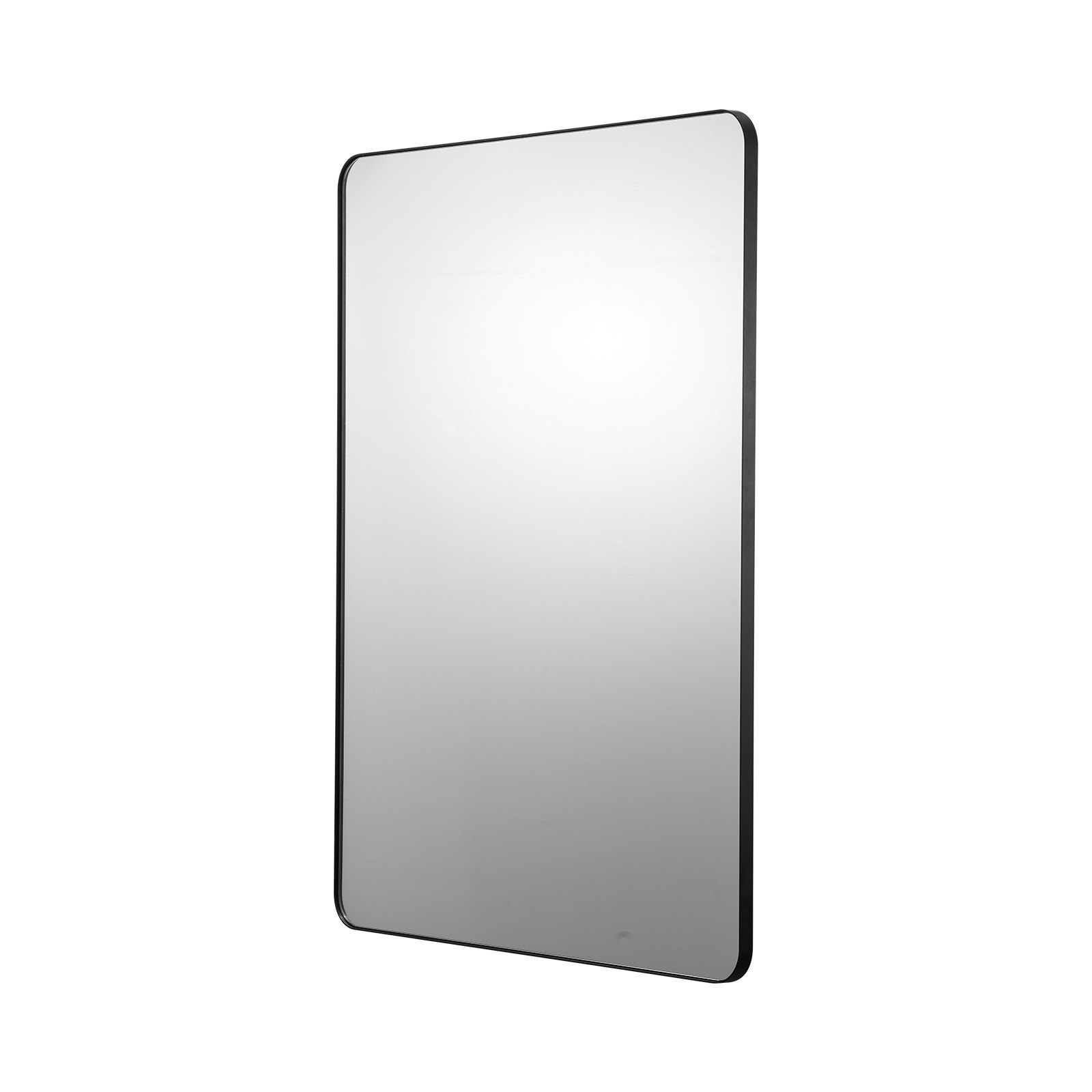 Lustro ścienne VEVOR Lustro do makijażu Lustro łazienkowe 1220 x 916 x 25 mm Czarna rama Lustro ze stopu aluminium z uchwytem w kształcie litery Z Nadaje się do łazienki, sypialni, salonu