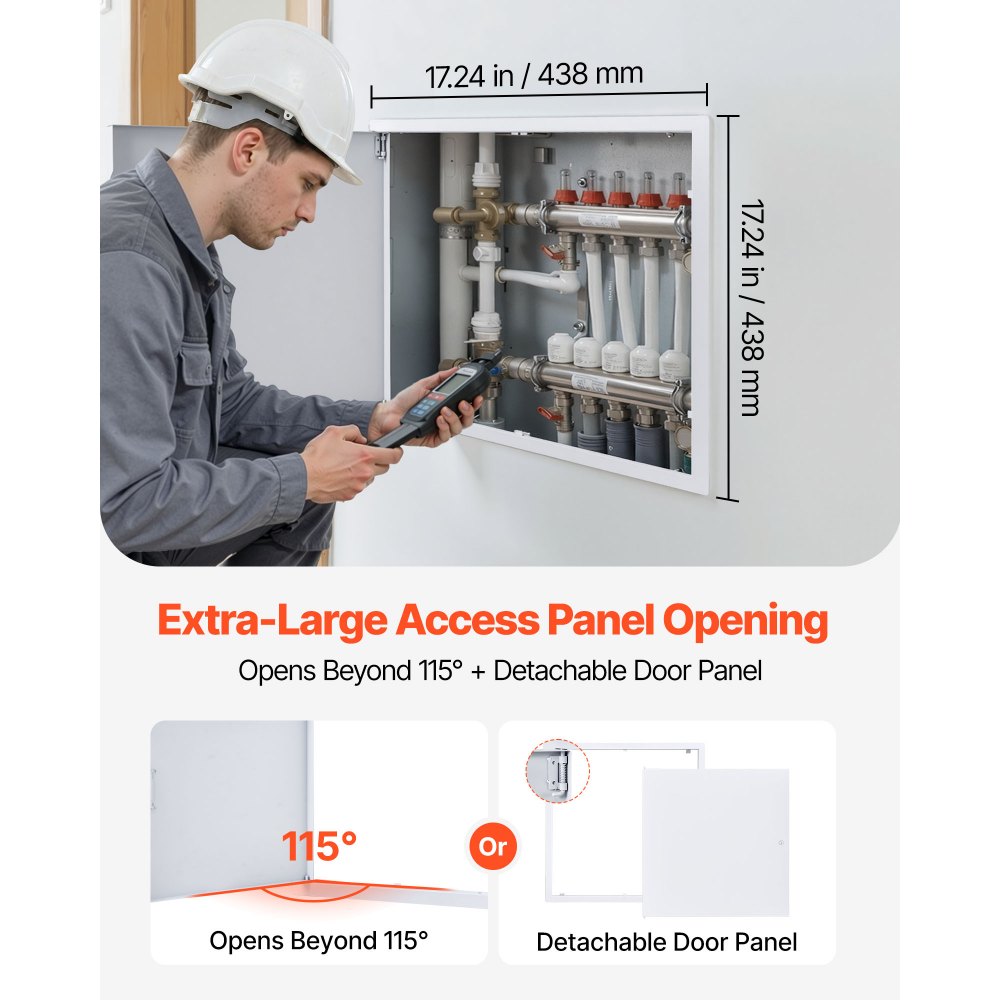 Panel dostępowy VEVOR Sufit do płyt kartonowo-gipsowych 411x411mm Sanitarny panel dostępowy do sufitu