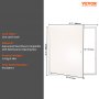 Panel dostępowy VEVOR Sufit do płyt kartonowo-gipsowych 411x411mm Sanitarny panel dostępowy do sufitu