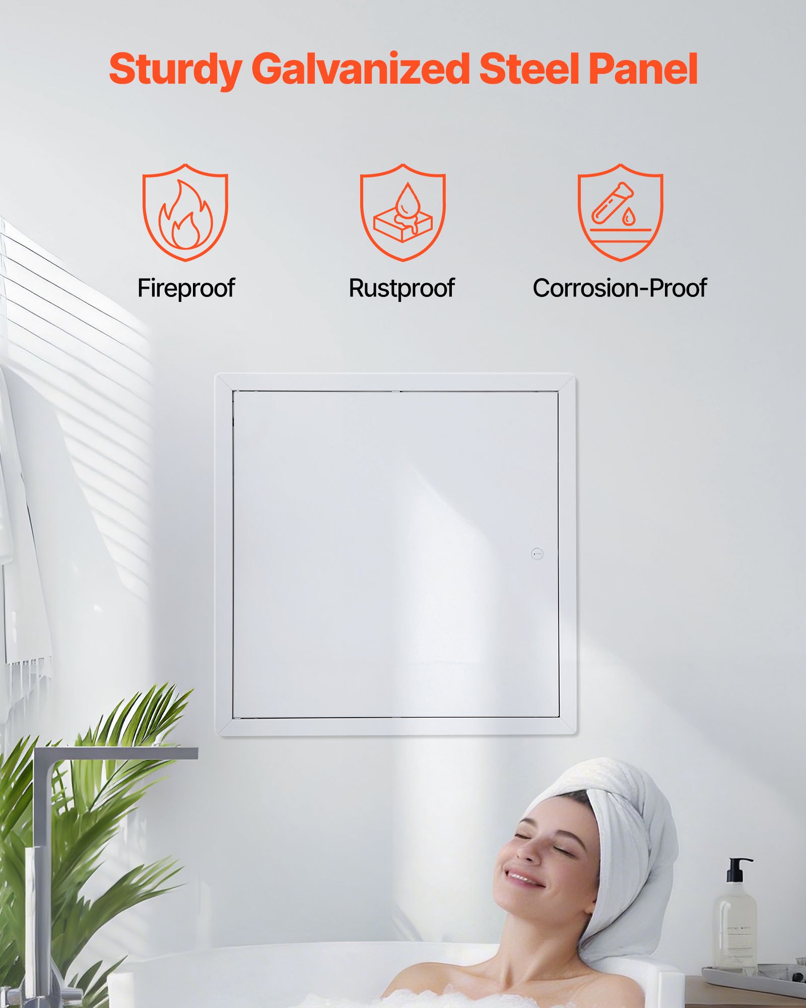 Panel dostępowy VEVOR Sufit do płyt kartonowo-gipsowych 411x411mm Sanitarny panel dostępowy do sufitu