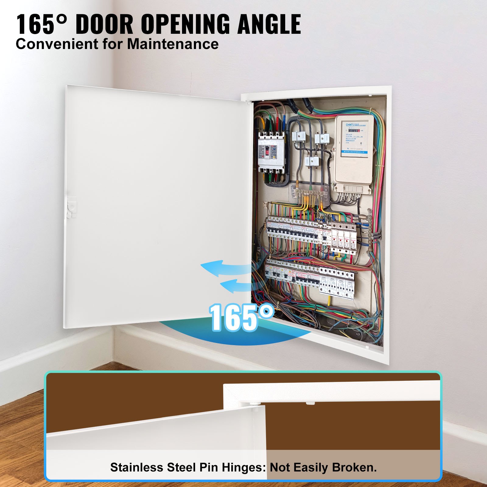 Klapa inspekcyjna VEVOR 613 x 613 mm Drzwi inspekcyjne ocynkowana blacha stalowa, płyty gipsowo-kartonowe, 165° Klapa konserwacyjna obszaru roboczego Klapa montowana na równo z powierzchnią Klapa inspekcyjna Zamek krzywkowy, drzwi dostępowe Płyta inspekcyjna