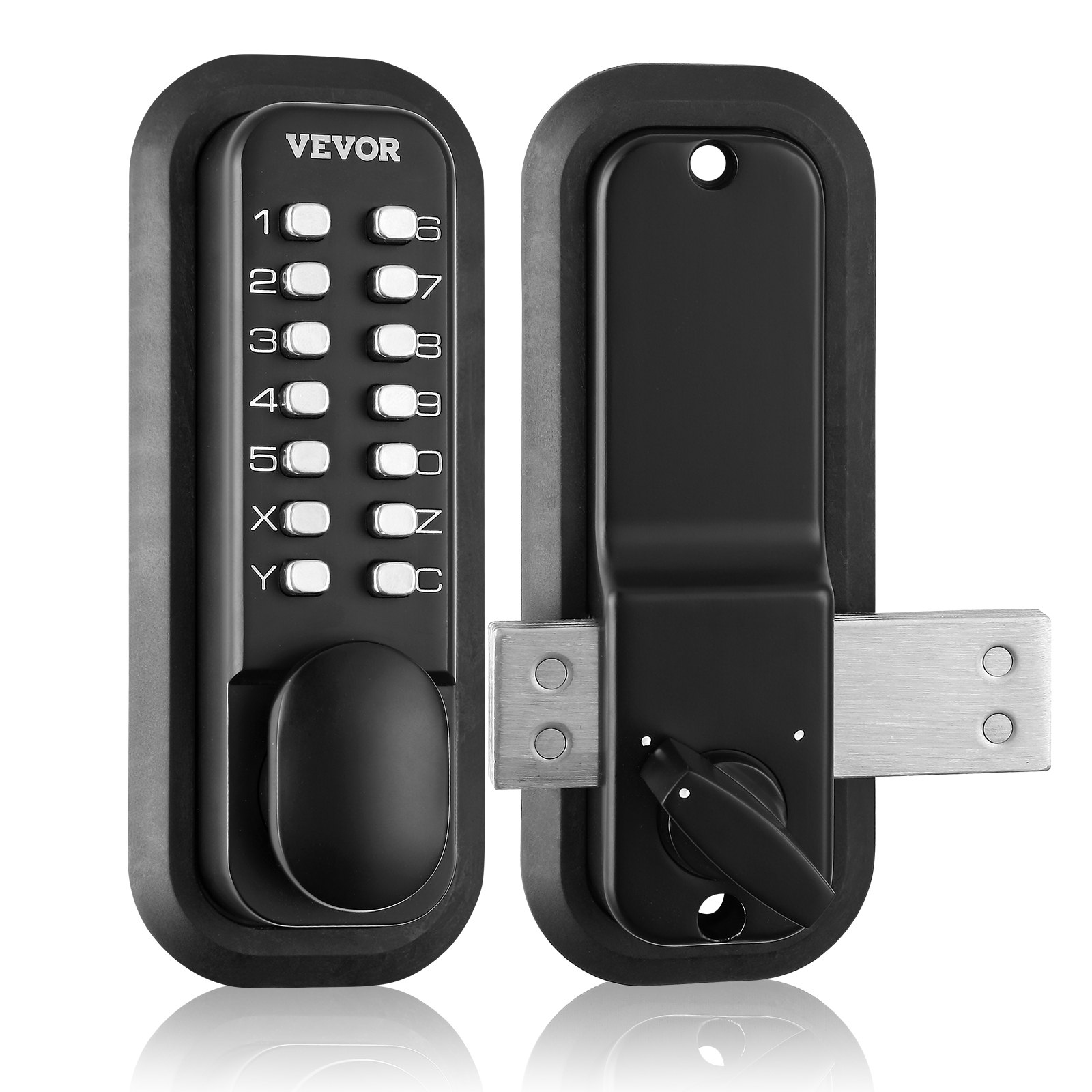 VEVOR Keyless Door Lock with Mechanical Code Lock, 40/50 mm Retro Style 14-Password Lock, 35-65 mm Door Thickness Combination Code Door Lock Suitable for Garage, Hotel, Office, Studio, etc.