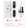 VEVOR Mechanical Keyless Entry Door Lock, 2.0 Code Upgrade, 4-7 Digits Code, Single-Sided Push Button Combination Mechanical Keypad Door Knob, Auto Locking, for Garden Gates, Indoor or Outdoor, Black
