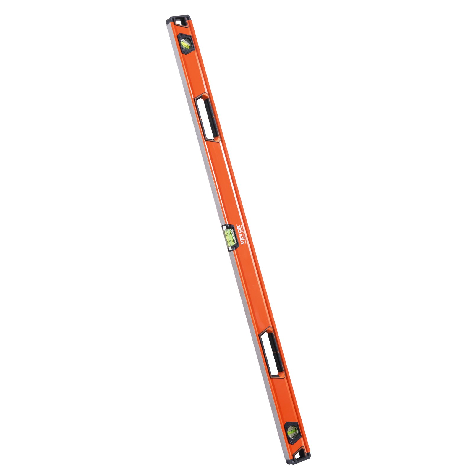 Poziomica magnetyczna aluminiowa VEVOR 1222 mm 3 libelki Kąt 45 stopni, pozioma i pionowa 0,5 mm/m W zestawie nylonowa torba do przechowywania Profesjonalna poziomica