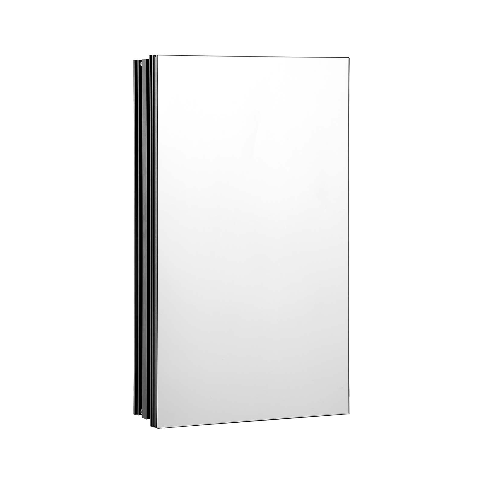 Szafka na leki z lustrem VEVOR (355 x 135 x 610 mm) do łazienki z podwójnym lustrem i regulowanymi szklanymi półkami, do zabudowy i montażu na ścianie, aluminiowa rama, szafka łazienkowa