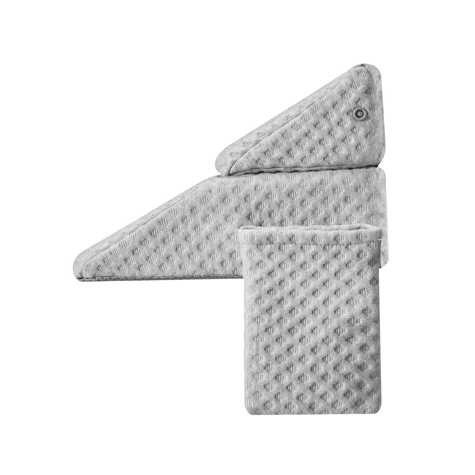 VEVOR Poduszka klinowa do łóżka w rozmiarze queen-size 1524 x 254 x 152 mm, poduszka klinowa do materaca, wypełniacz szczelin, wypełniacz szczelin 0-177,8 mm, klin do wezgłowia z pianki o wysokiej gęstości 25D, klin do materaca z kieszenią boczną, kolor szary