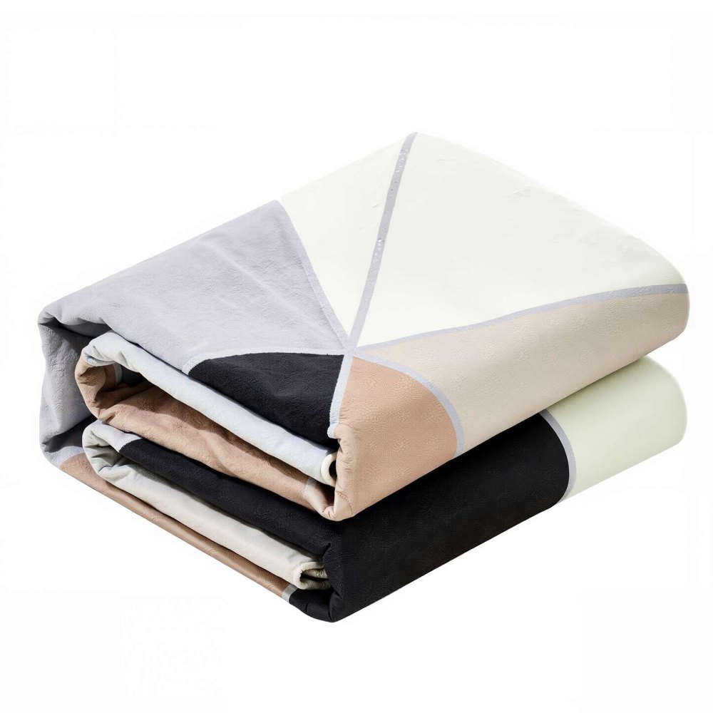 Dywan VEVOR, 1524 x 2134 mm, krótkie runo, zmywalny, antypoślizgowy dywan do salonu w nowoczesnym stylu, mata do wnętrz do sypialni, salonu, pokoju dziecięcego, przedpokoju, antracytowy szary