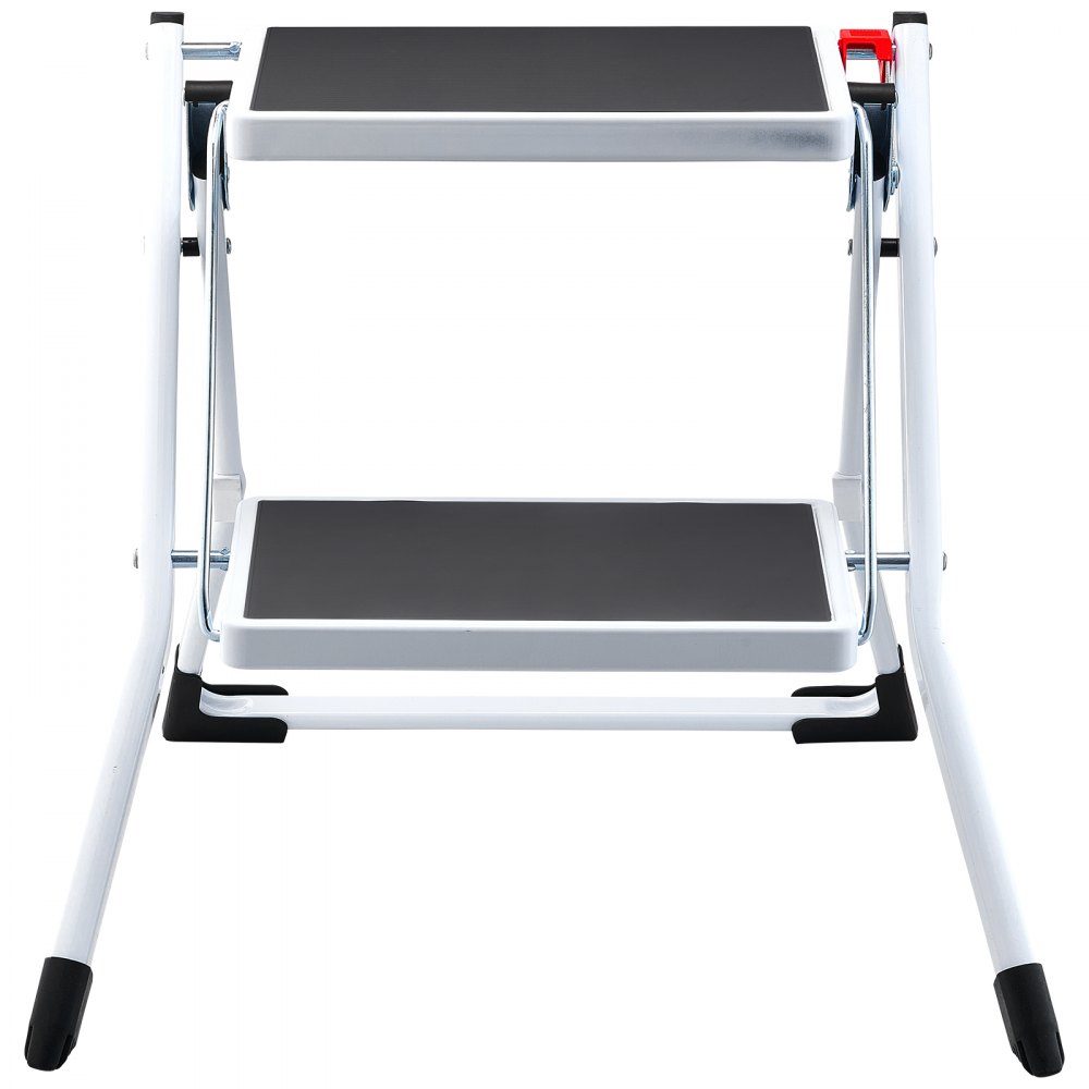 VEVOR Drabina domowa 500x480x450 mm Składana stalowa drabina schodkowa 2 stopnie Udźwig 150 kg Składany stołek schodkowy Podwójna drabina schodkowa 445 mm Drabina kuchenna Antypoślizgowy stołek schodkowy