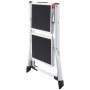 VEVOR Drabina domowa 500x480x450 mm Składana stalowa drabina schodkowa 2 stopnie Udźwig 150 kg Składany stołek schodkowy Podwójna drabina schodkowa 445 mm Drabina kuchenna Antypoślizgowy stołek schodkowy