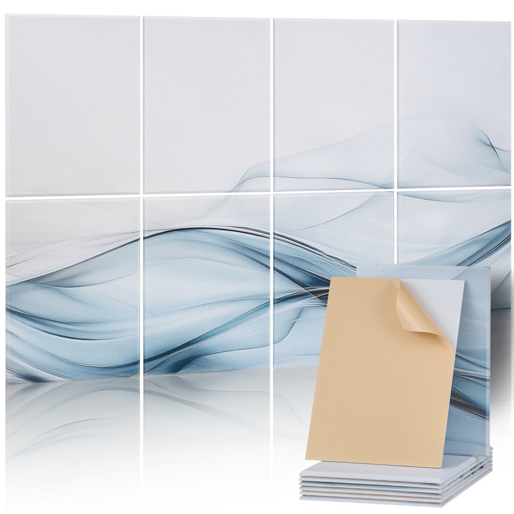 VEVOR 8-pak paneli akustycznych, 1200 x 800 x 10 mm, akustyczne panele ścienne, samoprzylepne, pochłaniające i tłumiące dźwięk panele do domu, biura, studia, pokoju zabaw, kina, z motywem jedwabiu