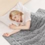 Koc obciążeniowy VEVOR, 9 kg, koc terapeutyczny 1524 x 2032 mm, koce obciążeniowe w rozmiarze queen size, koc z polaru Sherpa z szklanymi koralikami, dla dorosłych o wadze 90–113 kg, łagodzący lęk i stres, szary