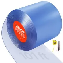 Kurtyna paskowa PVC VEVOR, 30,8 x 0,3 m, kurtyna lamelowa, sprzedawana na metry, -20°C do 60°C, pasy kurtynowe do drzwi supermarketów, garaży, magazynów, obór i boksów dla zwierząt, transparentne