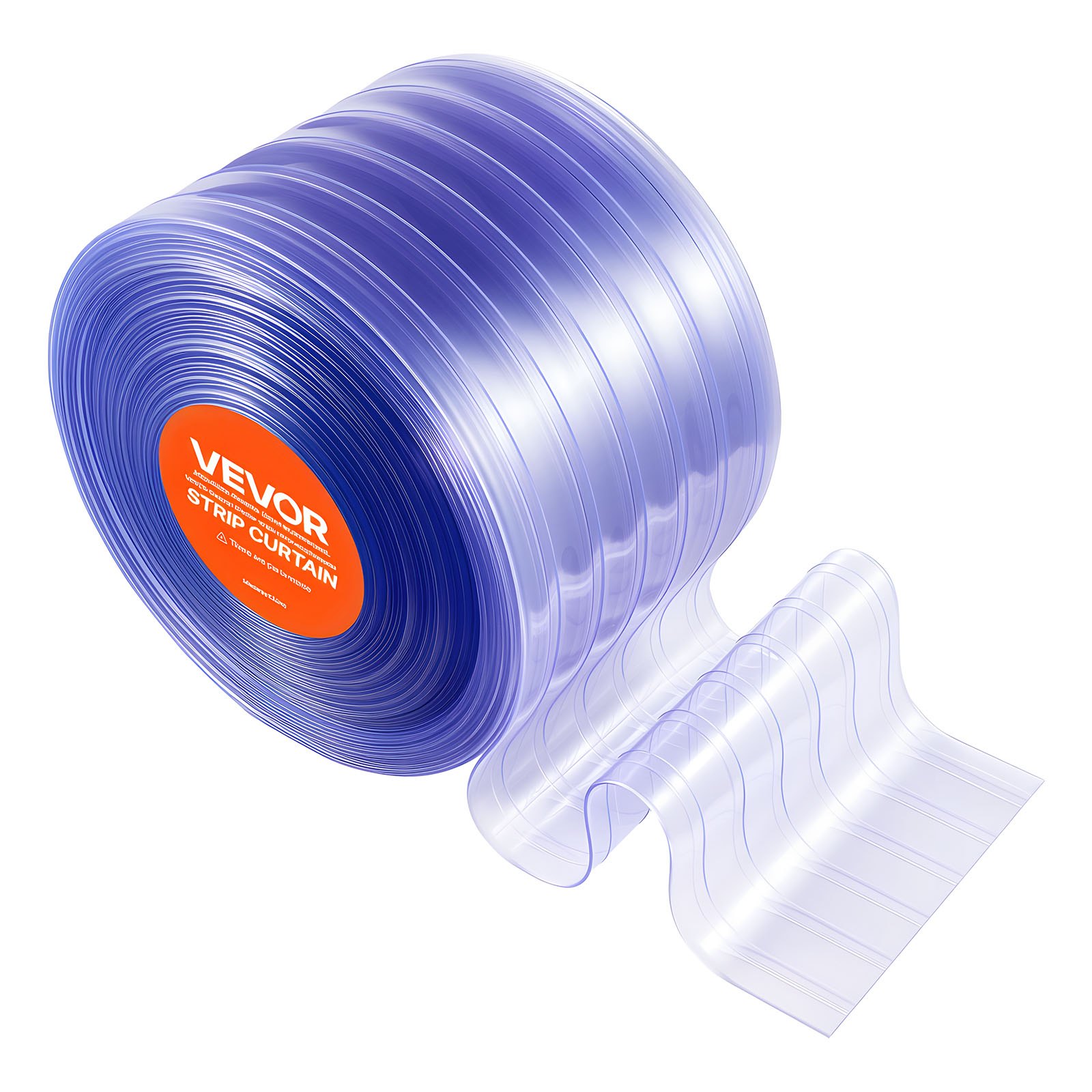 Kurtyna paskowa z PVC VEVOR, długość 45,72 m x szerokość 30 cm, kurtyna lamelowa, sprzedawana na metry, od -20°C do 60°C Kurtyna paskowa do drzwi supermarketów, garaży, magazynów, domków dla zwierząt, żebrowana