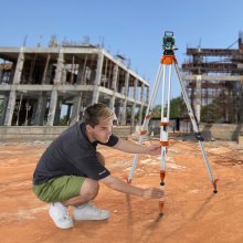 VEVOR Profesjonalny statyw konstrukcyjny do laserów i urządzeń niwelacyjnych aluminium 420-1665mm