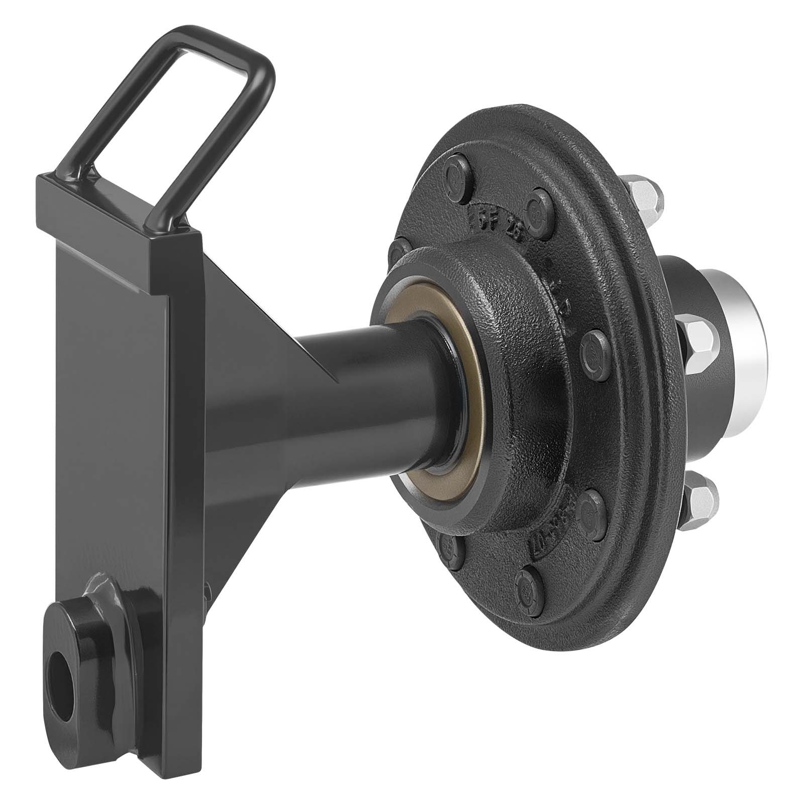 VEVOR Shipping Container Wheels 8-Lug Wheels Kit, Heavy Duty Shipping Container Axle with Ratchet Tie Down-Moves 6 m-12 m, Secure Transport for Dock, Warehouse, Construction Site, Black