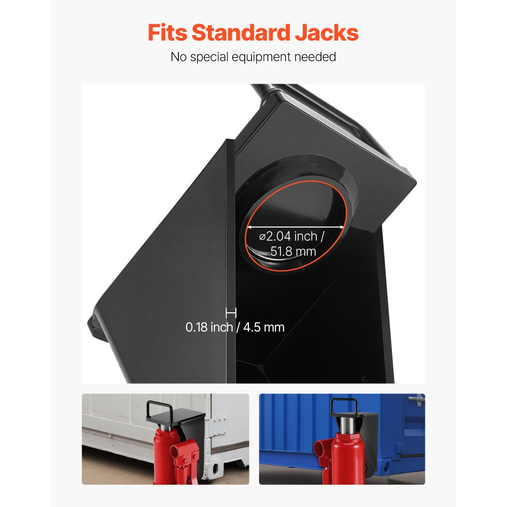 VEVOR Shipping Container Jack Lug with U-Shaped Handle, 1-Pack, Storage Leveler Booster Withstands Sun & Rain, Heavy Duty Container Jack Lug for Shipping Industry, Logistics, Warehouse Management